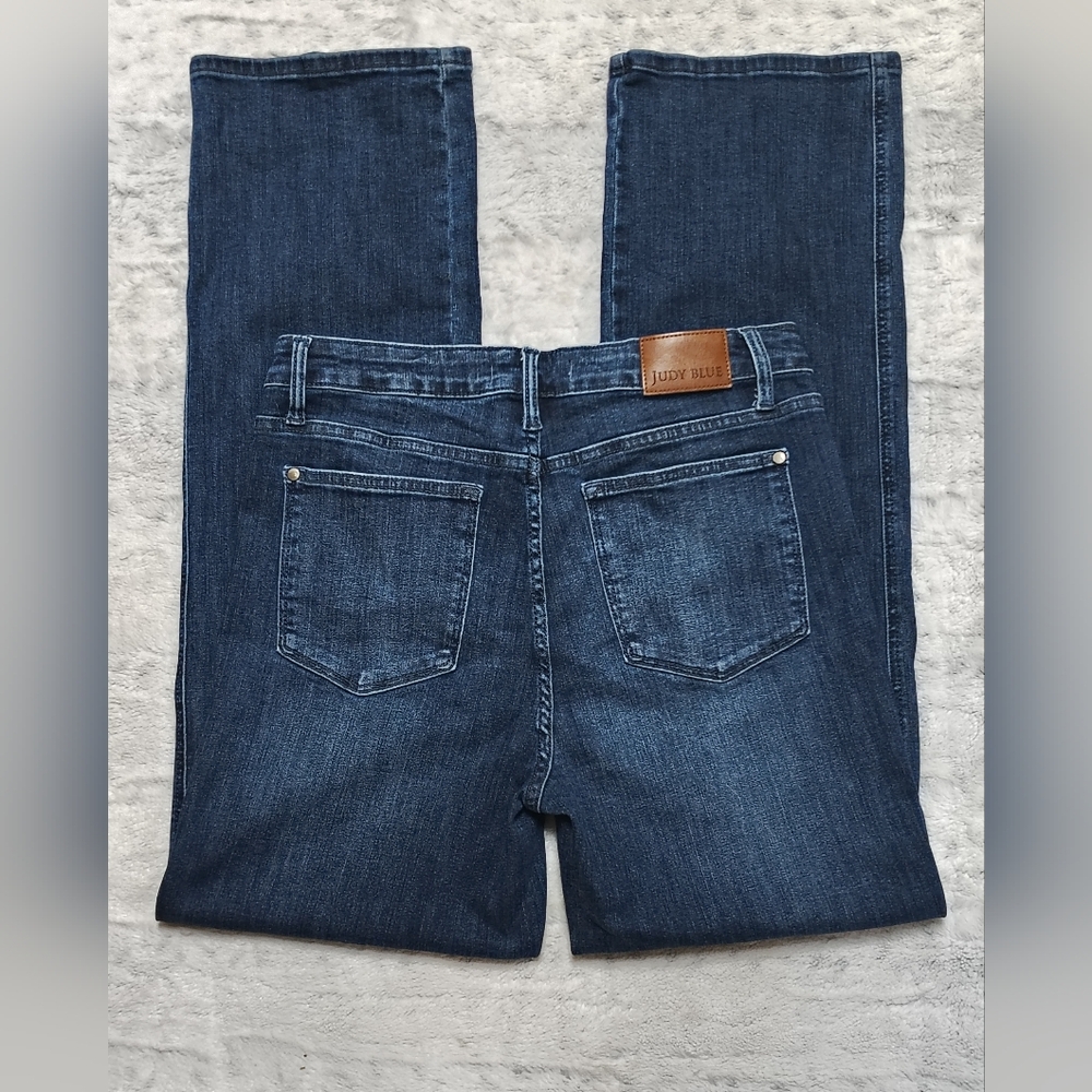 Judy Blue Mid Rise Tummy Control Straight Jeans Women's 15/32 Classic Effortless - Picture 11 of 13